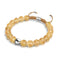 Ambre | Argent | Bracelet macramé verre luciole